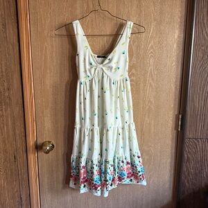 Vintage Y2K LUX Babydoll Tiered Floral Tank Top Dress size XS
